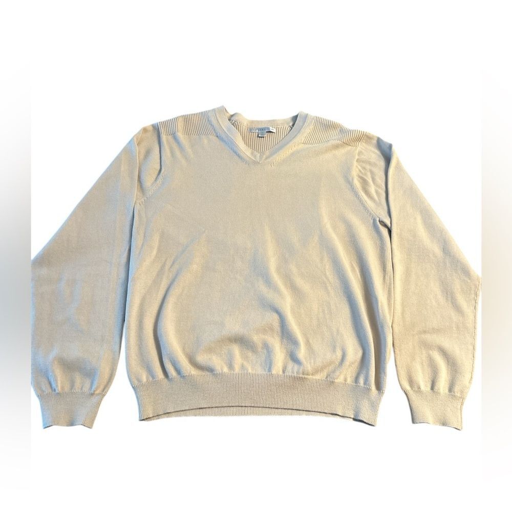 Cutter & Buck Men’s V-Neck Beige Sweater Size Small